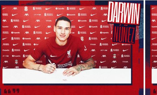 Officiel : Liverpool annonce l’arrivée du buteur uruguayen, Darwin Núñez